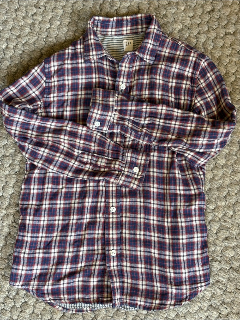 GAP kids Plaid Button-Up Shirt